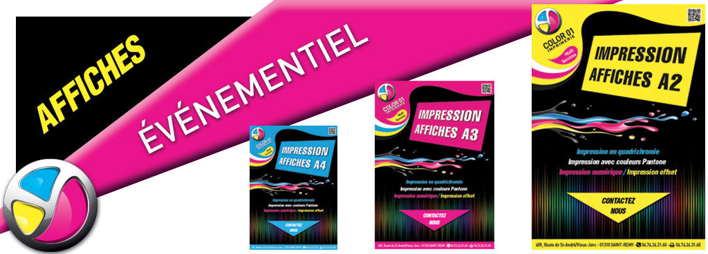 Imprimerie Color 01 : impression affiches A1, affiches A2, affiches A3 et affiches A4