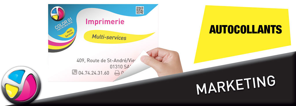 Sticker adhésif permanent  Impression d'autocollants sur mesure