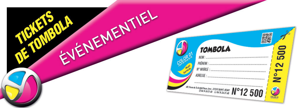 Emgé imprimerie St Malo - Ticket de tombola : Evènementiel